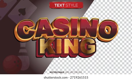 efeito de texto 3D casino king tema é muito adequado para complementar um bom design