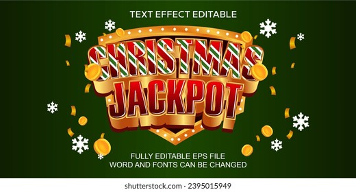 3D-TEXT-EFFEKT CHRISTMAS JACKPOT-VEKTOR