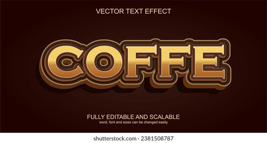 3d text effect coffe vector coffe break