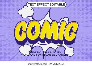 3D TEXT EFFECT COMIC VECTOR EDITABLE