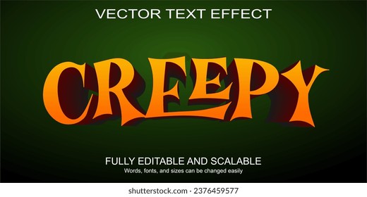3d text effect creepy vector halloween 