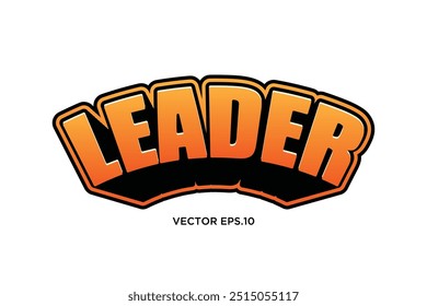 Diseño de efecto de texto 3D con la palabra "líder"