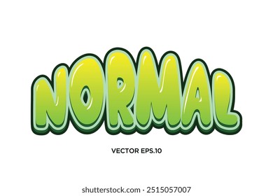 Design de efeito de texto 3d com a palavra "normal"