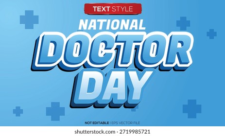 Tema del día del doctor del efecto de texto 3D