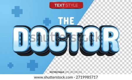 3D text effect the doctor theme