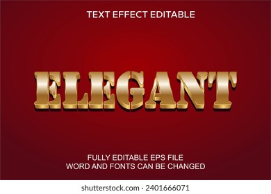 3D TEXT EFFECT ELEGANT VECTOR EDITABLE