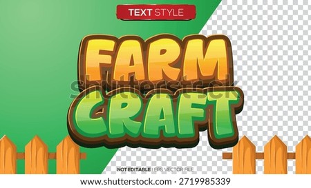 3D text effect farm craft theme