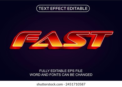 3D TEXT EFFECT FAST VECTOR EDITABLE