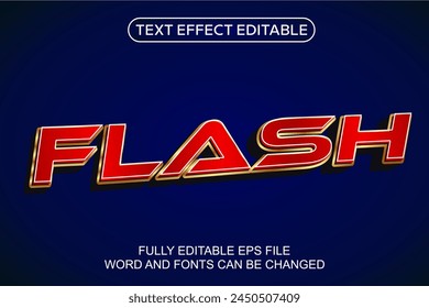 3D TEXT EFFECT FLASH VECTOR EDITABLE