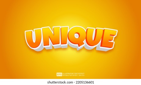 3D text effect font editable text Unique