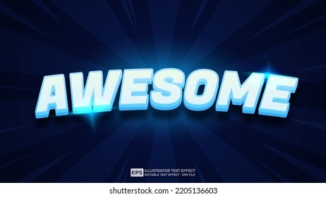 3D text effect font editable text Awesome