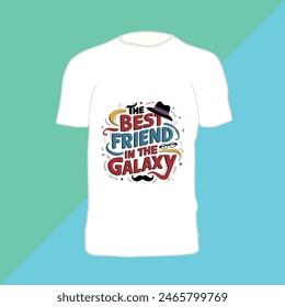 3d text effect friendship day t-shirt design vector file