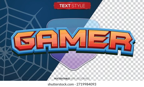Tema de jugador de efecto de texto 3D