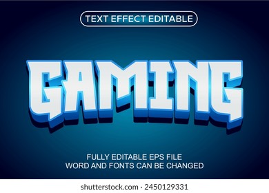 Vector de juego de efecto de texto 3D editable