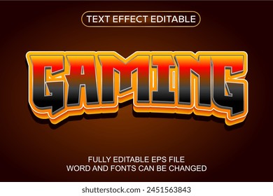 3D TEXT EFFECT GAMING VECTOR EDITABLE