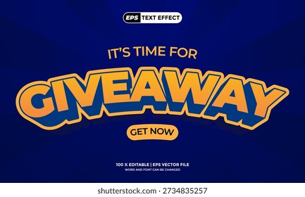 3D Text Effect Giveaway Design Template