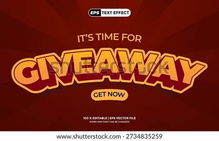 3D Text Effect Giveaway Design Template