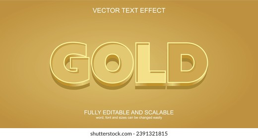 3D-TEXT-EFFEKT GOLD-VEKTORGRAD EDITABLE