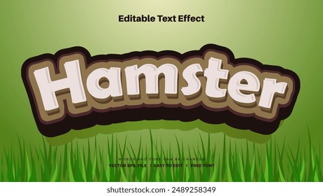 3d text effect hamster theme