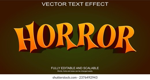 3d text effect horror vector halloween