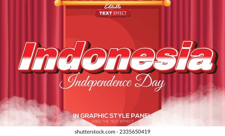 3d text effect independent indonesia