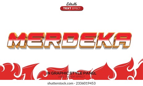 3d text effect independent indonesia
