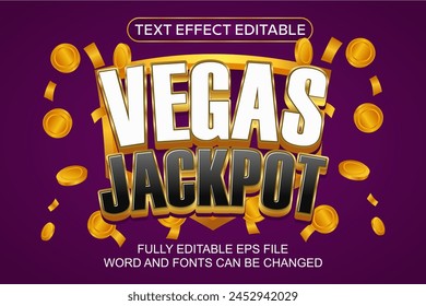 3d text effect jackpot vector editable