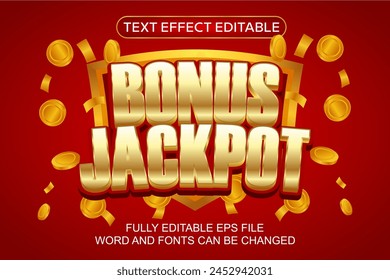 3d text effect jackpot vector editable