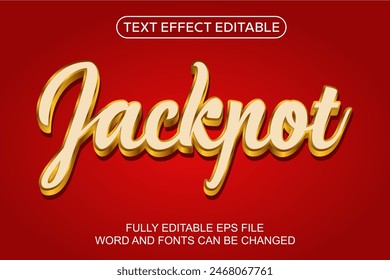 3d text effect jackpot vector editable