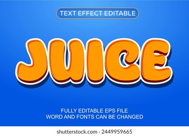 Vector de jugo de efecto de texto 3d