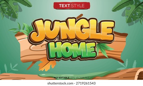 efeito de texto 3D selva home tema é muito adequado para complementar um bom design