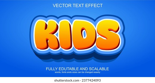 3D TEXT EFFECT KIDS VECTOR