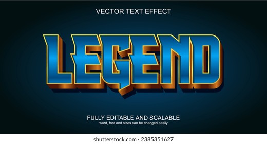 3d text effect legend vector editable 