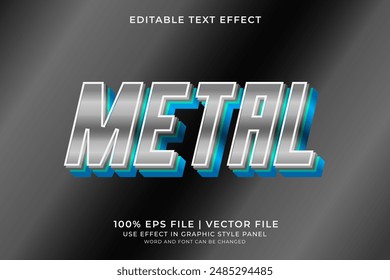 3D Text effect Metal editable vector. Text effect about iron, gold, and silver