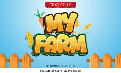 Efeito de texto 3D - meu tema do farm