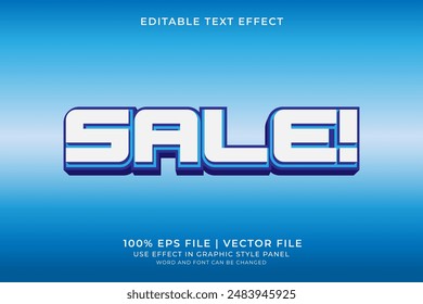 3d text effect On Sale! editable vector. Text effect about promos and sales. Can be used for content, banners, flyers and social media posts