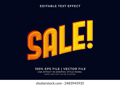 3d text effect On Sale! editable vector. Text effect about promos and sales. Can be used for content, banners, flyers and social media posts