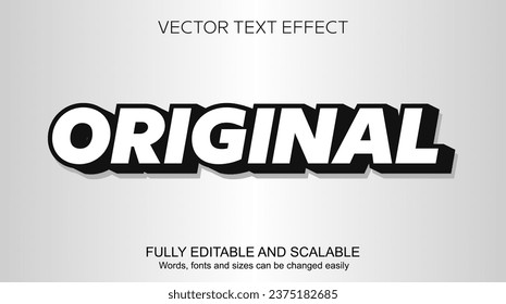 3d text effect original vector