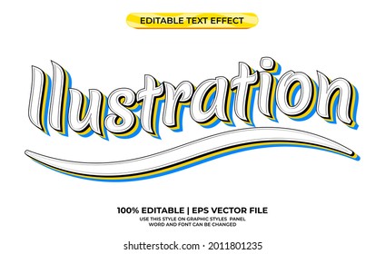 3d text effect with pappercut theme. for clean and simple typography art