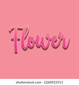 3.ᵉʳ efecto de texto flor rosa
