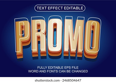 3D TEXT EFFECT PROMO VECTOR EDITABLE