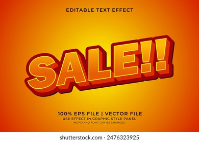 3d text effect Sale! editable vector