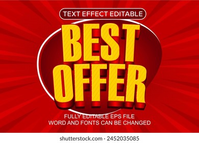 Vector DE VENTA DE EFECTO DE TEXTO 3D EDITABLE