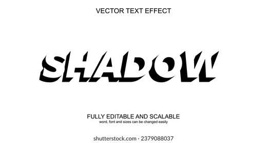 3d text effect shadow vector shade