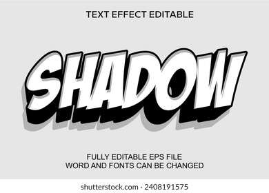 3d efecto de texto sombra vector editable