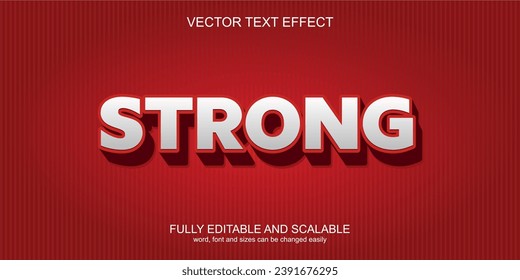 EFECTO DE TEXTO 3D EDITABLE VECTOR FUERTE