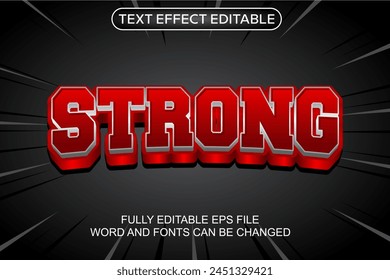 3D TEXT EFFECT STRONG VECTOR EDITABLE