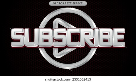 3D text effect subscribe with a fancy and modern style