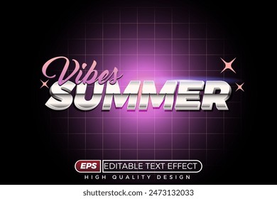 3D text effect summer vibes