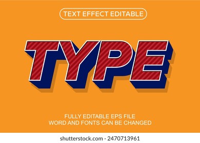 3D TEXT EFFECT TYPE VECTOR EDITABLE